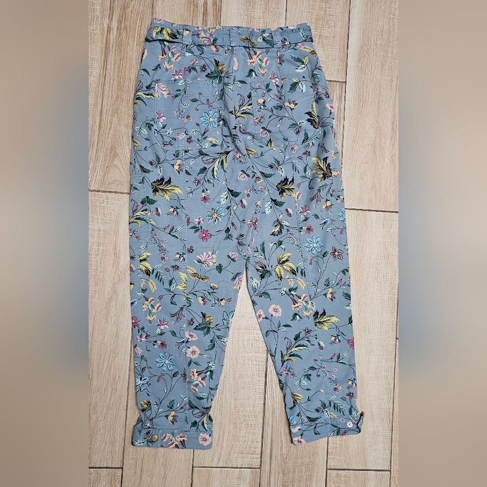Anthropologie Victoria Floral Cargo Pants Women’s Bohemian Garden Size 4 - Picture 8 of 15